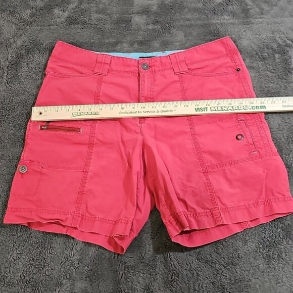 Eddie Bauer Cotton Ripstop Hiking Shorts Red Pink Plus Size 14 - Picture 7 of 9